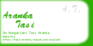 aranka tasi business card